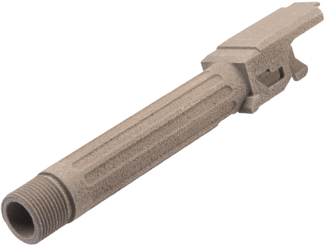 Tapp Airsoft 3D Printed Threaded Barrel w/ Custom Cerakote for TM Compact Poly Frame Gas Blowback Airsoft Pistols (Color: Magpul FDE)