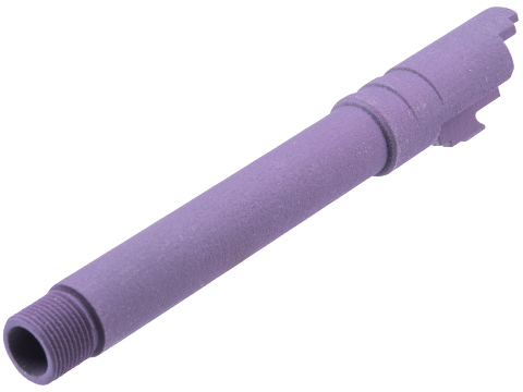 Tapp Airsoft 3D Printed Threaded Barrel w/ Custom Cerakote for Tokyo Marui 1911 Gas Blowback Airsoft Pistols (Color: Bright Purple)