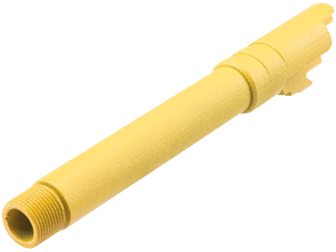 Tapp Airsoft 3D Printed Threaded Barrel w/ Custom Cerakote for Tokyo Marui 1911 Gas Blowback Airsoft Pistols (Color: Corvette Yellow)