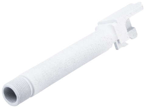 Tapp Airsoft 3D Printed Threaded Barrel w/ Custom Cerakote for Tokyo Marui M&P Gas Blowback Airsoft Pistols (Color: Bright White)