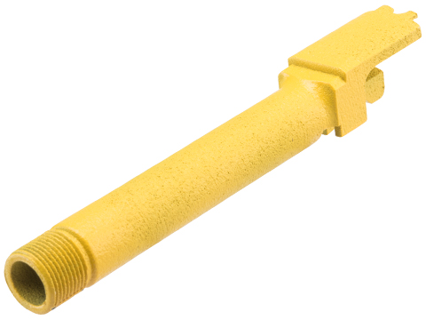 Tapp Airsoft 3D Printed Threaded Barrel w/ Custom Cerakote for Tokyo Marui M&P Gas Blowback Airsoft Pistols (Color: Corvette Yellow)