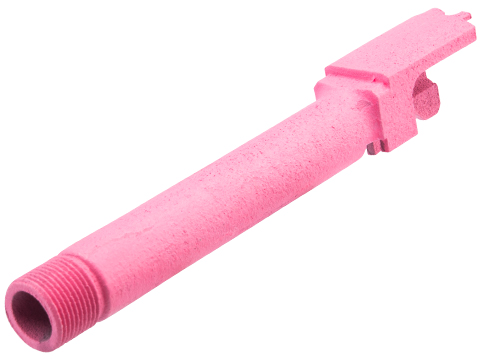 Tapp Airsoft 3D Printed Threaded Barrel w/ Custom Cerakote for Tokyo Marui M&P Gas Blowback Airsoft Pistols (Color: Pink Sherbet)