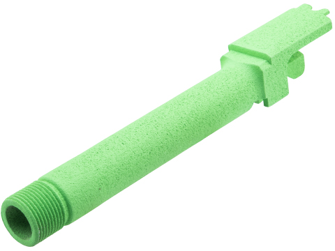 Tapp Airsoft 3D Printed Threaded Barrel w/ Custom Cerakote for Tokyo Marui M&P Gas Blowback Airsoft Pistols (Color: Parakeet Green)