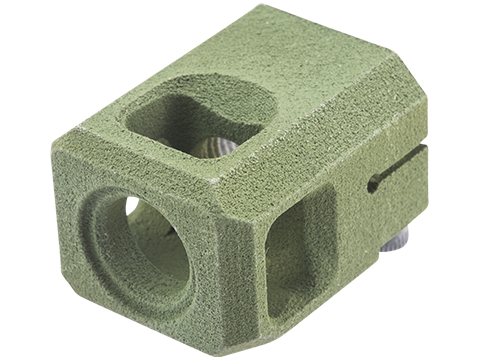 Tapp Airsoft 3D Printed 14mm Negative Breaker Compensator w/ Custom Cerakote for Gas Blowback Airsoft Pistols (Color: Multicam Bright Green)