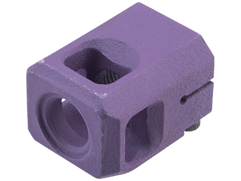 Tapp Airsoft 3D Printed 14mm Negative Breaker Compensator w/ Custom Cerakote for Gas Blowback Airsoft Pistols (Color: Bright Purple)
