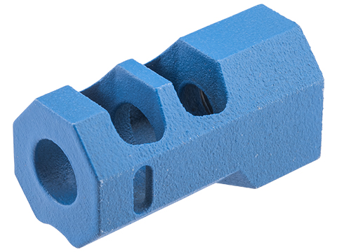 Tapp Airsoft 3D Printed 14mm Negative Atlas Compensator w/ Custom Cerakote for Gas Blowback Airsoft Pistols (Color: NRA Blue)