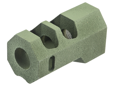 Tapp Airsoft 3D Printed 14mm Negative Atlas Compensator w/ Custom Cerakote for Gas Blowback Airsoft Pistols (Color: Multicam Bright Green)