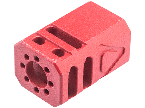 Tapp Airsoft 3D Printed 14mm Negative Blaster Compensator w/ Custom Cerakote for Gas Blowback Airsoft Pistols (Color: USMC Red)