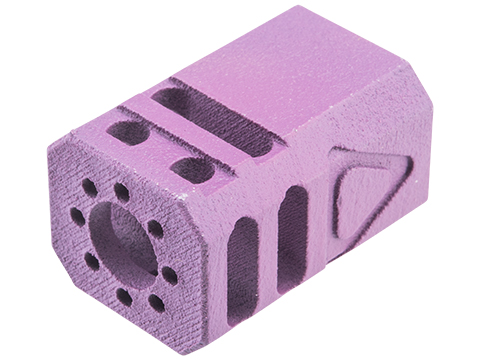 Tapp Airsoft 3D Printed 14mm Negative Blaster Compensator w/ Custom Cerakote for Gas Blowback Airsoft Pistols (Color: Wild Purple)