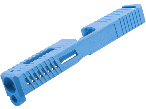 Tapp Airsoft Dark Side Precision Performance Series Slide w/ Custom Cerakote for ISSC M22, SAI BLU, Lonewolf, & Compatible Airsoft Gas Blowback Pistol (Color: NRA Blue)
