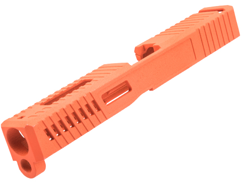 Tapp Airsoft Dark Side Precision Performance Series Slide w/ Custom Cerakote for ISSC M22, SAI BLU, Lonewolf, & Compatible Airsoft Gas Blowback Pistol (Color: Hunter Orange)