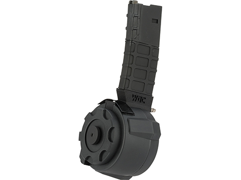 TAPP Airsoft HPA Tapped Flashmag Winding Drum Magazine for Gas Powered Airsoft Guns (Model: G&P WOC M4 / Long)