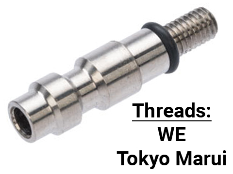 TAPP Airsoft Titanium HPA Tap for Gas Powered Airsoft Guns (Type: Tokyo Marui Thread)