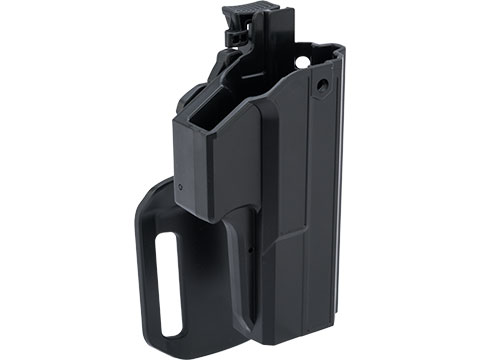 TEGE Injection Molded Hard Shell Pistol Holster w/ Thumb Release (Model: GLOCK 17, 22, 31 Gen 1-5 / Right Hand / Drop Leg Offset)