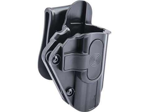 TEGE Injection Molded Universal Hard Shell Pistol Holster for GLOCK Handguns (Color: Black / Paddle Mount)