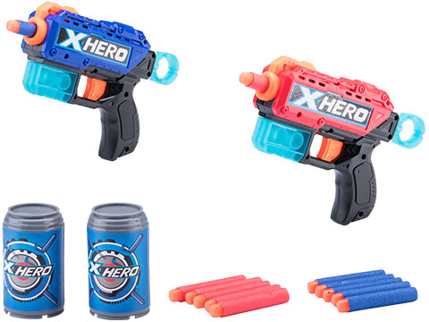 XHERO Foam Dart Gun Dual Pistol Set w/ Darts and Targets Battle Set