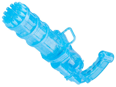 Gatling Gun Electric Soap Water Bubble Gun (Model: Large / Crystal Blue)