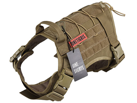 OneTigris Fire Watcher Dog Harness (Color: Coyote Brown / Medium)