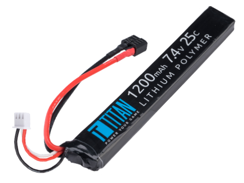 Titan Power 7.4v 25C Stick Type LiPo Battery (Connector: Deans / 1200mAh)