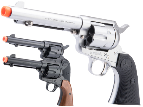 Tokyo Marui Colt-Licensed Single Action Army .45 Spring Airsoft Revolver (Model: Civilian 4.75 / Silver)