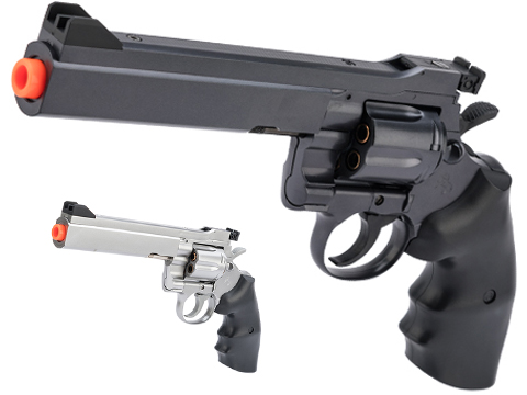 Tokyo Marui Licensed Colt Python PPC Custom Spring Powered Airsoft Revolver (Model: 6 inch / Black)