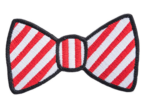 Tactical Outfitters Bow Tie Embroidered Morale Patch (Color: Red & White Stripe)