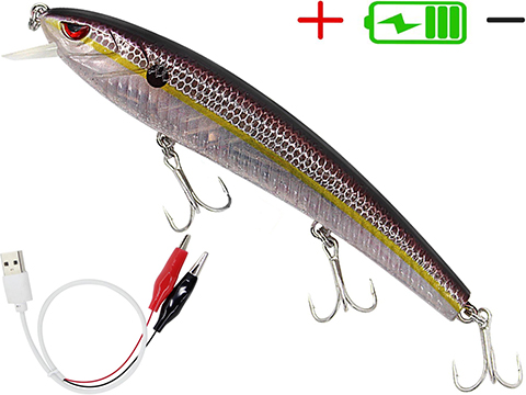 Truscend JerkQueen Electronic Twitching / Luminating Sinking Minnow Lure (Model:  Brown Shad)