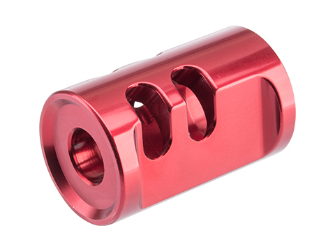 Titanium Tactical Industry 14mm Negative Airsoft Compensator for Action Army AAP-01 Gas Blowback Airsoft Pistols (Color: Red)