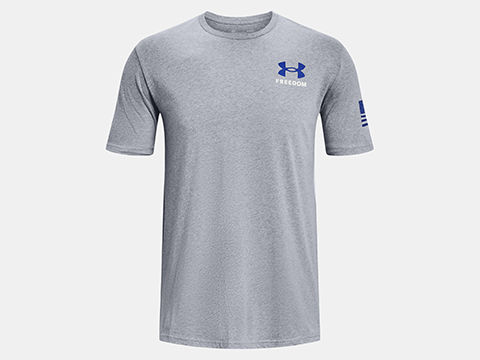 Under Armour Men's UA Freedom Banner T-Shirt (Color: Steel-Royal Blue Grey / X-Large)