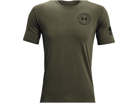 Under Armour UA Freedom by 1775 T-Shirt (Color: OD Green - Black / Medium)