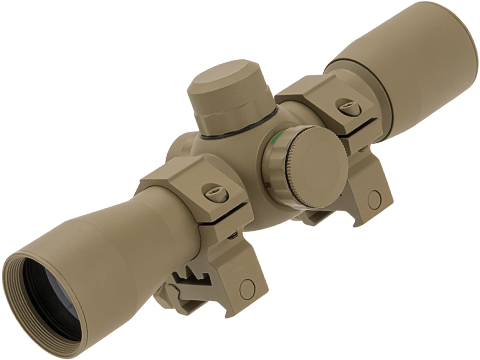 UFC HD25 1X22mm Red & Green Dot Sight with Scope Rings (Color: Tan)