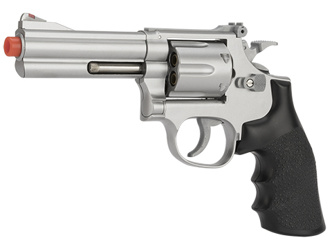 UHC 686  Heavy Weight Spring Powered Airsoft Revolvers (Length: 4 / Silver with Black Grips)