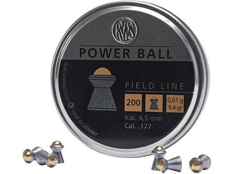 RWS Power Ball .177 Caliber Pellets (Quantity: 200 Rounds)