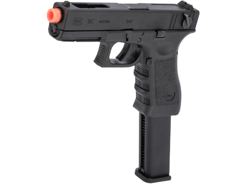 Elite Force Fully Licensed GLOCK 18C Select Fire Semi / Full Auto Gas  Blowback Airsoft Pistol w/ Extended Mag (Type: Green Gas), Airsoft Guns, Gas  Airsoft Pistols -  Airsoft Superstore