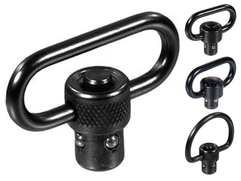 UTG Push Button QD Sling Swivel (Model: Standard w/ 1.25 Loop)