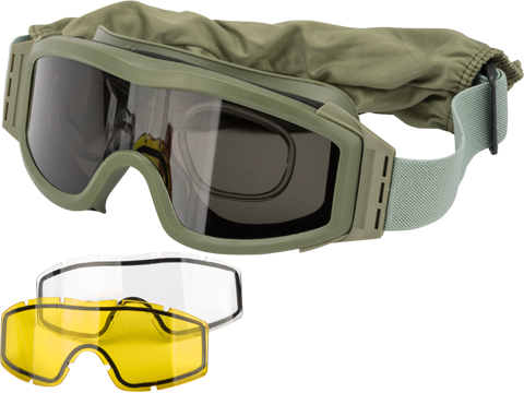 Valken V-TAC Tango Thermal Lens Goggles with Prescription Lens Insert(Color: Olive)