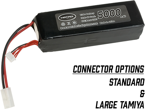 Matrix High Performance 14.8V 5000mAh 65C Purpose Built Airsoft Li-po Battery 