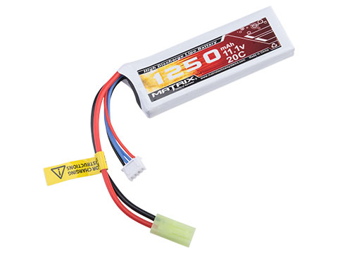 Matrix High Performance 11.1V Brick Type Airsoft LiPo Battery (Model: 1250mAh - 20C / Small Tamiya)