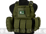 Matrix Medium Assault Plate Carrier Vest w/ Cummerbund & Pouches (Color: OD Green)