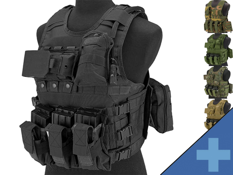 Matrix MEA Tactical Vest with M4 Magazine Pouches and Hydration Bladder (Color: Digital Woodland)