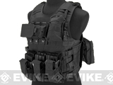 Matrix MEA Tactical Vest with M4 Magazine Pouches and Hydration Bladder (Color: Black)