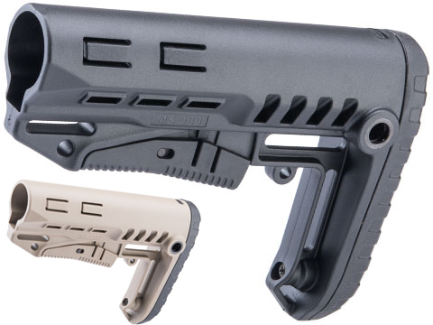 DLG Compact Low Profile Adjustable Stock for M4 / M16 Series Milspec Rifles 