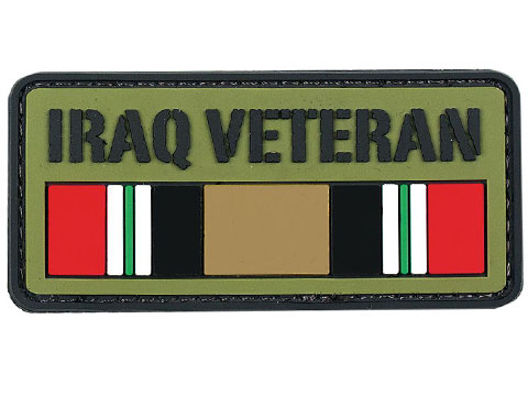 Voodoo Tactical Iraq Veteran PVC Hook and Loop Morale Patch