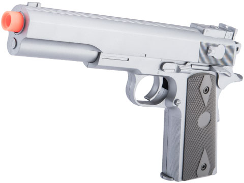 De M1911 Airsoft Spring Pistol M21 Military Style Gun 1911 Replica Silver  M21s