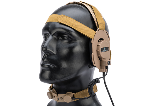 Z-Tactical Z070 Military Style Low Profile Headset w/ Throat Mic (Color: Dark Earth)