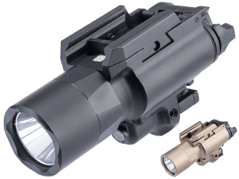 Element Tactical Rail Mounted Weapon Light w/ Red laser (Model: Ultra / Black)