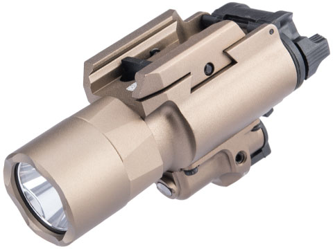 Element Tactical Rail Mounted Weapon Light w/ Red laser (Model: Ultra / Tan)