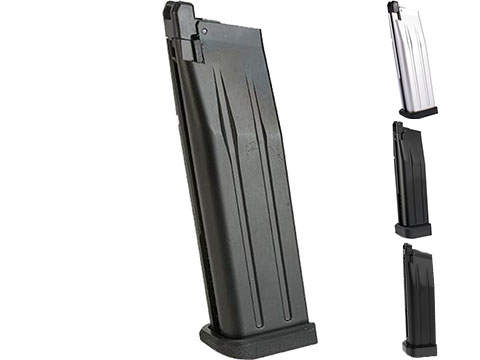 WE-Tech 30 Round Magazine for Hi-Capa Gas Blowback Airsoft Pistols (Color: Black / Long Base / Green Gas)