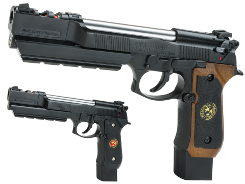 WE-Tech Limited Edition Custom Barry Burton Biohazard Select Fire GEN II M9 Gas Blowback Airsoft Pistol 