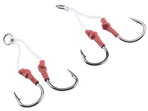 Battle Angler Double Stinger Jigging Hook Set (Color: Red Nickle / 5/0)